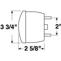(image for) Trailer Stop/Turn/Tail Light Incandescent 3.75" Round Right Hand Red Dexter/Redneck #428S