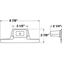 (image for) Trailer License Plate Light Incandescent 4" With Steel Bracket Dexter/Redneck #436B