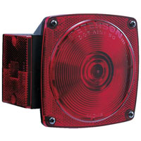 (image for) Trailer Stop/Turn/Tail Light Incandescent 4.5" Square Right Hand Red Standard Dexter/Redneck #440