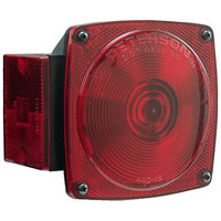 (image for) Trailer Stop/Turn/Tail Ligh Incandescent 4.5" Square Left Hand Red Standard Dexter/Redneck #440L