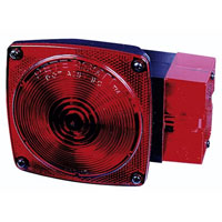 (image for) Trailer Stop/Turn/Tail Light Incandescent 4.5" Square Right Hand Red Standard Dexter/Redneck #444