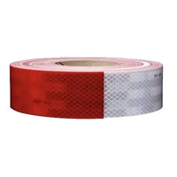 (image for) Conspicuity Tape 2" Wide 11" Red X 7" White Kisscut 150' Roll Dexter/Redneck #67636