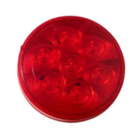 (image for) Trailer Stop/Turn/Tail Light Only LED 4'' Round 7 Diode Red Lumenx Dexter/Redneck #817R-7