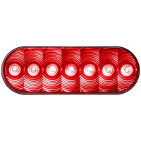 (image for) Trailer Stop/Turn/Tail Light Only LED 6'' Oval 7 Diode Red Lumenx Dexter/Redneck #820R-7