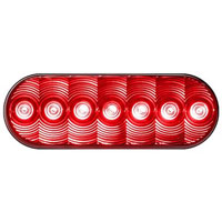 (image for) Trailer Stop/Turn/Tail Light Only LED 6'' Oval 7 Diode Red Lumenx Dexter/Redneck #821R-7