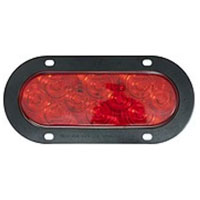 (image for) Trailer Stop/Turn/Tail Light Only LED 6'' Oval Red Lumenx Dexter/Redneck #822R-10