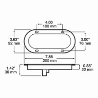 (image for) Trailer Stop/Turn/Tail Light Only LED 6'' Oval Red Lumenx Dexter/Redneck #822R-10