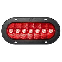 (image for) Trailer Stop/Turn/Tail Light Only 6'' Oval Red Lumenx Dexter/Redneck #822R-7