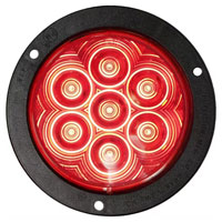 (image for) Trailer Stop/Turn/Tail Light Only LED 4" Round 7 Diode Red Lumenx Dexter/Redneck #824R-7
