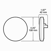 (image for) Trailer Stop/Turn/Tail Light Only LED 4'' Round 9 Diode Red Lumenx Dexter/Redneck #826R-9