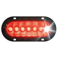 (image for) Trailer Stop/Turn/Tail/Backup Light Only LED 6'' Oval Red Cyclops Dexter/Redneck #881-7