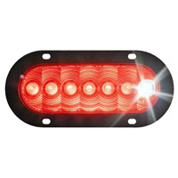 (image for) Trailer Stop/Turn/Tail/Backup Light Kit LED 6'' Oval Red Cyclops Dexter/Redneck #881-7