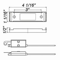 (image for) Trailer Marker/Clearance Light Black Base Thinline Dexter/Redneck #A-65PB
