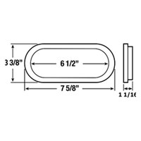 (image for) Trailer Light Mounting Grommet 6" Oval Universal Dexter/Redneck #A-70GBD