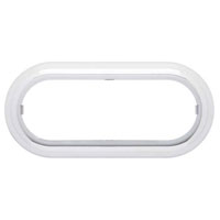 (image for) Trailer Light Chrome Trim Ring 6" Oval Dexter/Redneck #A-78CB