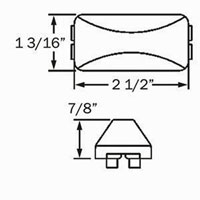 (image for) Trailer Marker Clearance Incandescent Light 2.5" Mini Thinline Amber Standard Dexter/Redneck #A-91AB