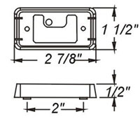 (image for) Trailer Light Black Base 2.5" Mini Thinline Dexter/Redneck #A-91BB