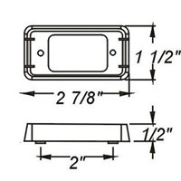 (image for) Trailer Marker/Clearance Light Open Base Mini Thinline Dexter/Redneck #A-91OB