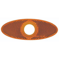 (image for) Trailer Special Reflector For 3/4" Lights 4" Oval Amber Dexter/Redneck #A11AXB