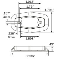 (image for) Trailer Marker Clearance Light Chrome Bezel Dexter/Redneck #A13C2B