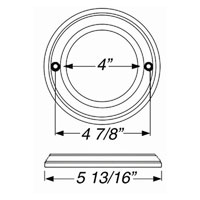 (image for) Trailer Light Chrome Grommet Cover 4" Round Dexter/Redneck #A45CGB