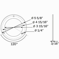 (image for) Trailer Taillight Trim Ring 5 5/8" Dexter/Redneck #A5TRSSB