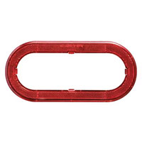 (image for) Trailer Light Red Reflex Trim Ring 6" Oval Dexter/Redneck #A78RXB