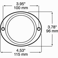(image for) Trailer Reflector 3" Amber Round With Aluminum Bracket Dexter/Redneck #B472A