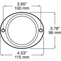 (image for) Trailer Reflector 3" Red Round With Aluminum Bracket Dexter/Redneck #B472R