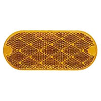 (image for) Trailer Reflector 4.37" Oblong Amber Surface Mount Dexter/Redneck #B480A