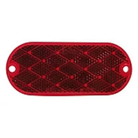 (image for) Trailer Reflector 4.37" Oblong Red Surface Mount Dexter/Redneck # B480R