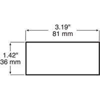 (image for) Trailer Reflector Red 3.19" Rectangular Dexter/Redneck #B483R