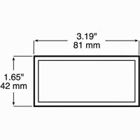 (image for) Trailer Reflector Amber 3.44" Rectangular With Chrome Bezel And Adhesive Back Dexter/Redneck #B484A