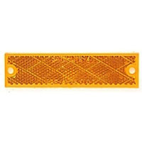 (image for) Trailer Reflector Amber 4.38" Rectangular Two Stud Attach Adhesive Back Dexter/Redneck #B487A
