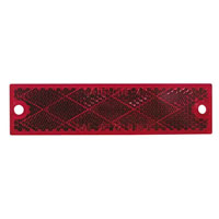 (image for) Trailer Reflector 4 3/8" Red Rectangular Adhesive Back Two Stud Attach Dexter/Redneck #B487R