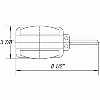 (image for) Trailer Marker Clearance 4" Fender Bracket Incandescent Light Kit Red/Amber Left Dexter/Redneck #BA-44FNL
