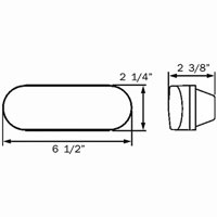 (image for) Trailer Incandescent Back Up Light Kit 6" Oval Standard DOT Compliant Dexter/Redneck #BU-74CB