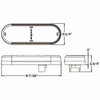(image for) Trailer Back Up Light LED 6" Oval Standard Dexter/Redneck #BUL-10CB