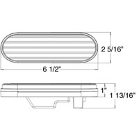 (image for) Trailer Back Up Light LED 6" Oval 36 Diode DOT Compliant White Standard Dexter/Redneck #BUL-52CB