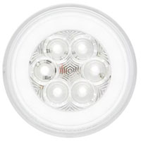 (image for) Trailer Back Up Light LED 4" Round 21 Diode DOT Comianplt White Glolight Dexter/Redneck #BUL101CB