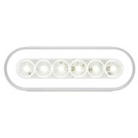 (image for) Trailer Back Up Light LED 6" Oval 22 Diode DOT Compliant White Glolight Dexter/Redneck #BUL111CB