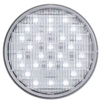 (image for) Trailer Back Up Light LED 4" Round 27 Diode DOT Compliant Clear Standard Dexter/Redneck #BUL23CB