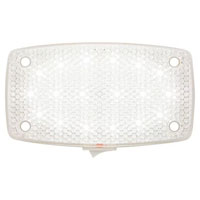 (image for) Trailer Dome Interior Auxiliary Light LED 4.5" Rectangular 18 Diode Clear Opti-Brite Dexter/Redneck #ILL22CB