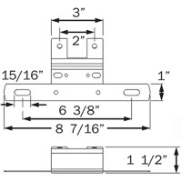 (image for) Trailer License Plate Bracket Steel Dexter/Redneck #LP-15SB