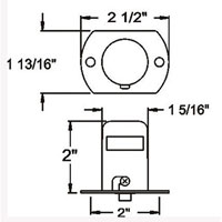 (image for) Trailer License Plate Light Incandescent Armored Steel Dexter/Redneck #LP-21CB