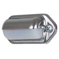 (image for) Trailer License Plate Light Incandescent 2" Chrome Dexter/Redneck #LP-31CB