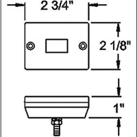(image for) Trailer Marker Clearance Light Only Incandescent Amber Stud Mount Dexter/Redneck #LT01-050