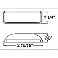 (image for) Trailer Marker Clearance Incandescent Light Kit Incandescent Thinline Red Dexter/Redneck #LT01-155