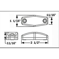 (image for) Trailer Marker Clearance Light Kit 2.5" Irregular Hexagon 2 Diode Amber Dexter/Redneck #LT02-200