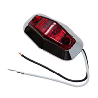 (image for) Trailer Marker Clearance Light Kit 2.5" Irregular Hexagon 2 Diode Red Dexter/Redneck #LT02-210